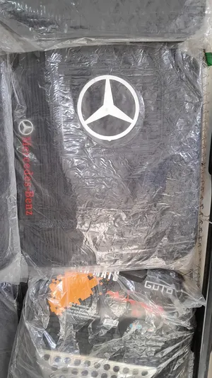 Mercedes-Benz Black White Branded Rubber Mats