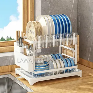 White Classy 2 Tier Dish Rack