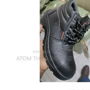 Black Leather Safety Boots Size 40 to 44 Available