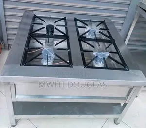 High Pressure Four Burner Gas Cooker, Stainless
