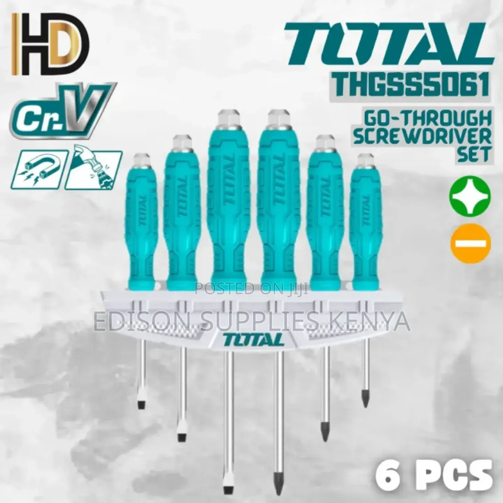 Total Screwdrivers Set Total Go-Through Screwdriver Set 6pcs