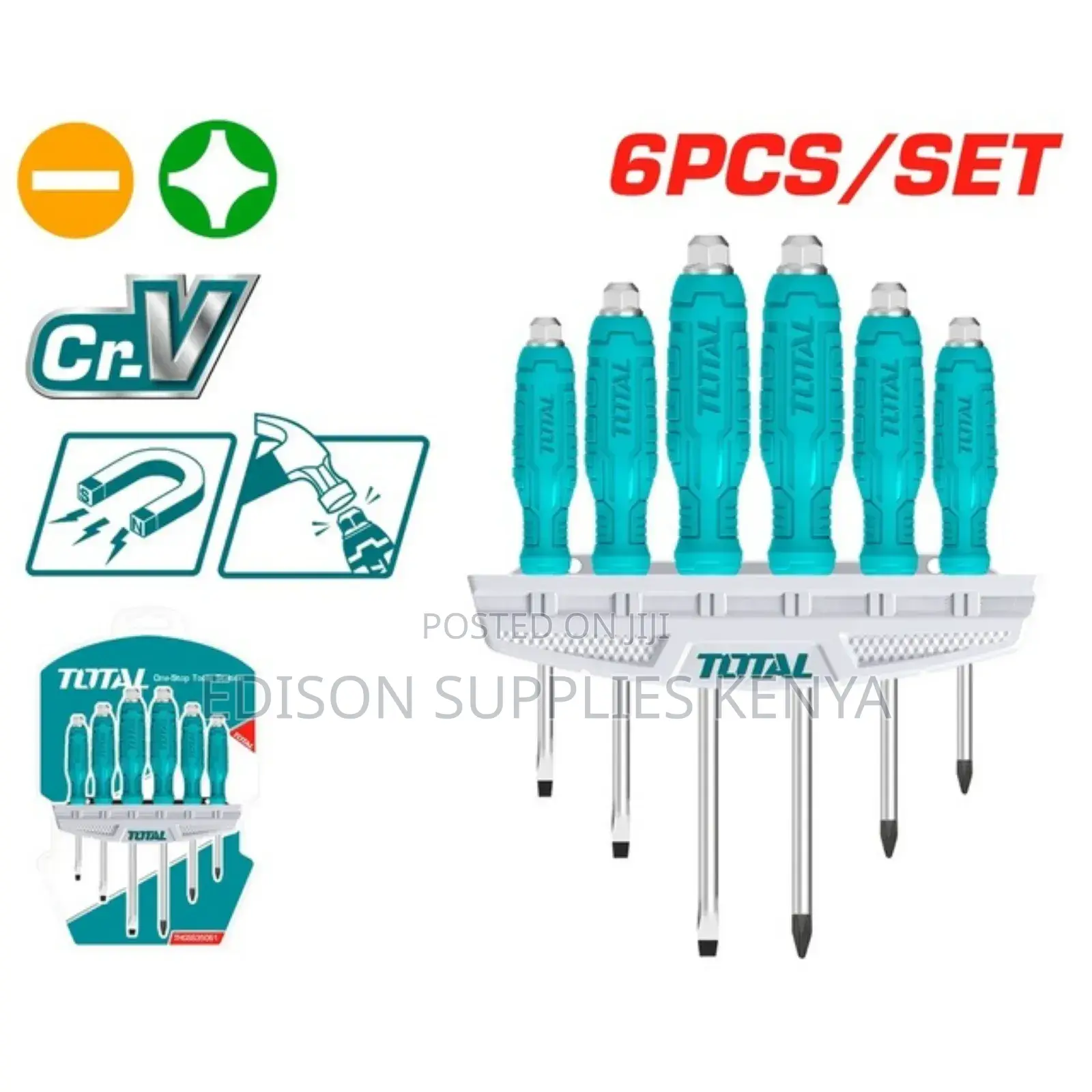 Total Screwdrivers Set Total Go-Through Screwdriver Set 6pcs