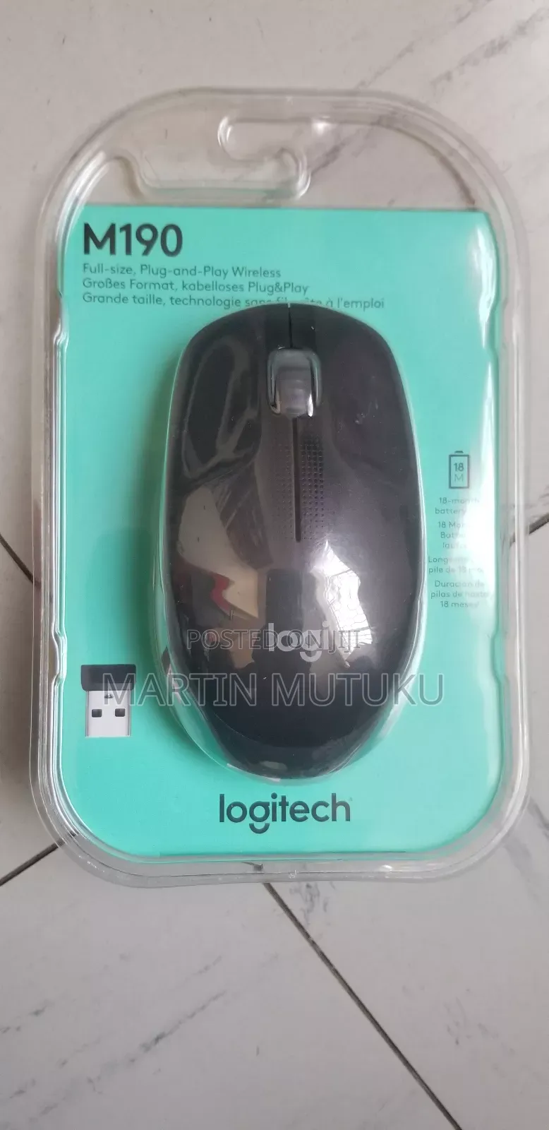Logitech M190 Full-Size Wireless Mouse