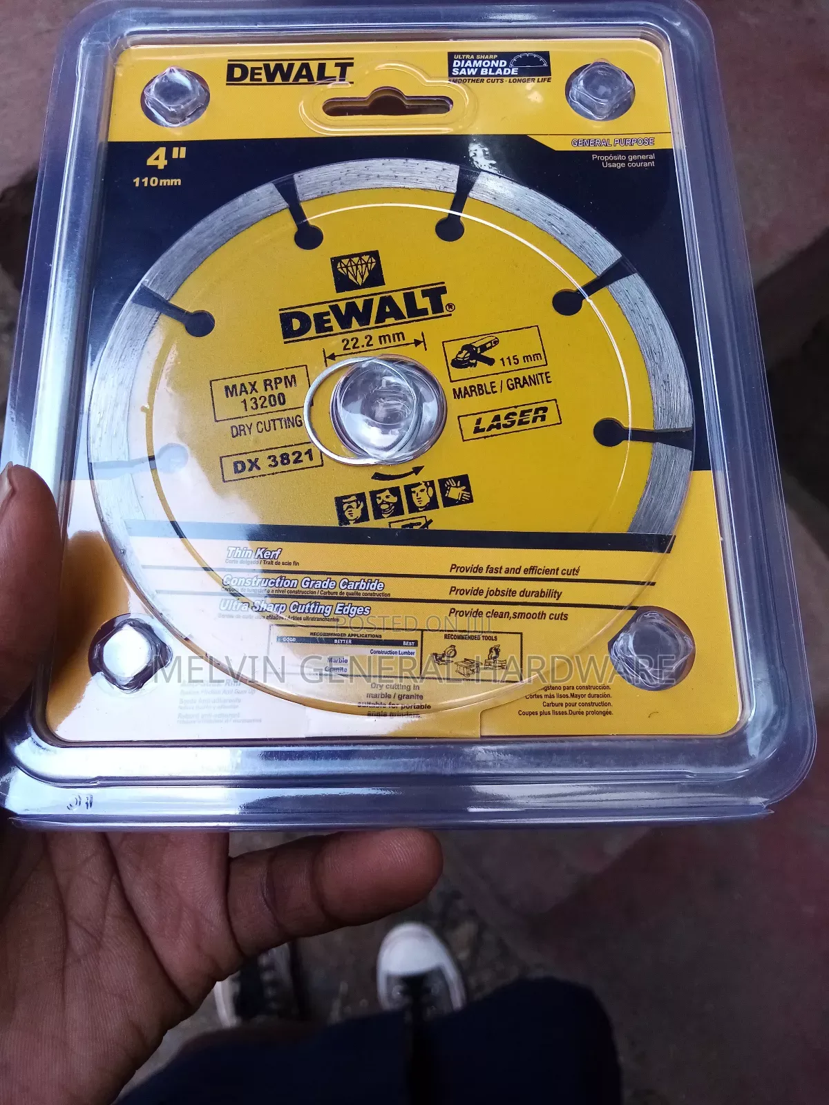 Dewalt Marble And Granite Cutting Disks 4"