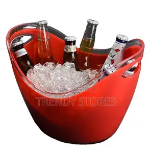 Red Acrylic Ice Bucket