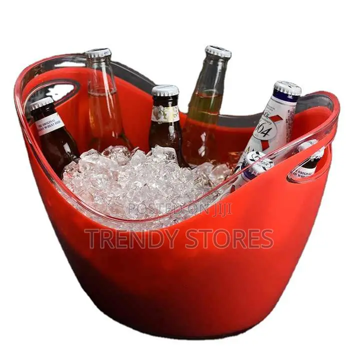 Red Acrylic Ice Bucket