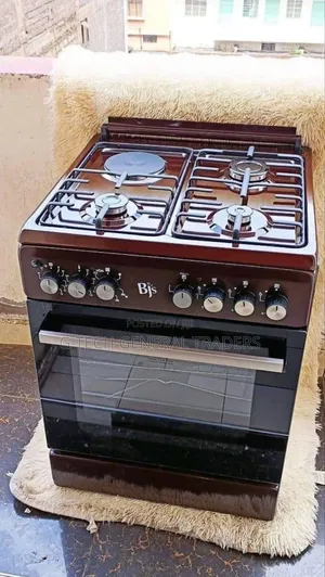 3gas+1electric 60*60 Bj's Cooker With Turbo Fan-Dark Brown