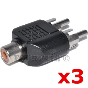 3 Pack - RCA Female Jack to Dual RCA Male Plugs Y Splitter A