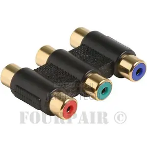 3 RCA Component Video Female Cable Coupler Extender Adapter
