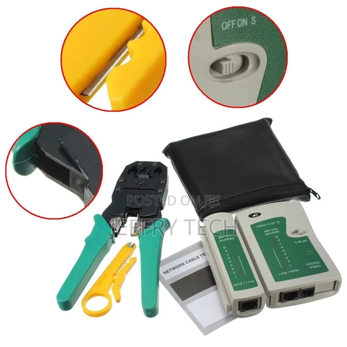 RJ45 CAT6 LAN Network Cable Tester Crimper Stripper Punch To