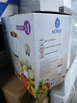 3in1 Nunix Blender Model Ak-444 With Grinder and 1.5ltrs Jug