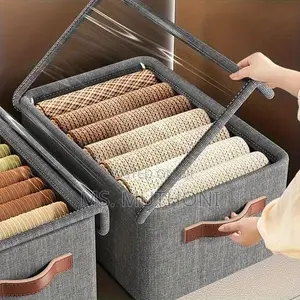 Collapsible Fabric Organizer With a Cover