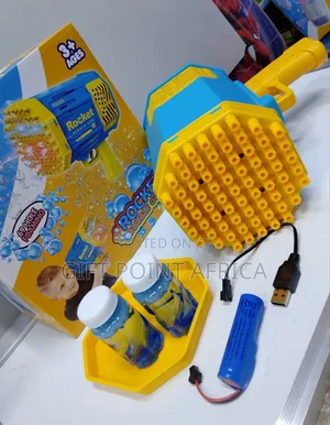 Rechargeable Bazooka Bubble Gun With 69 Holes