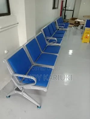 Heavy Duty Padded Linked Chair (Blue)