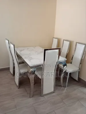 Executive Pure Marble Dining Table Set (6 Seater)