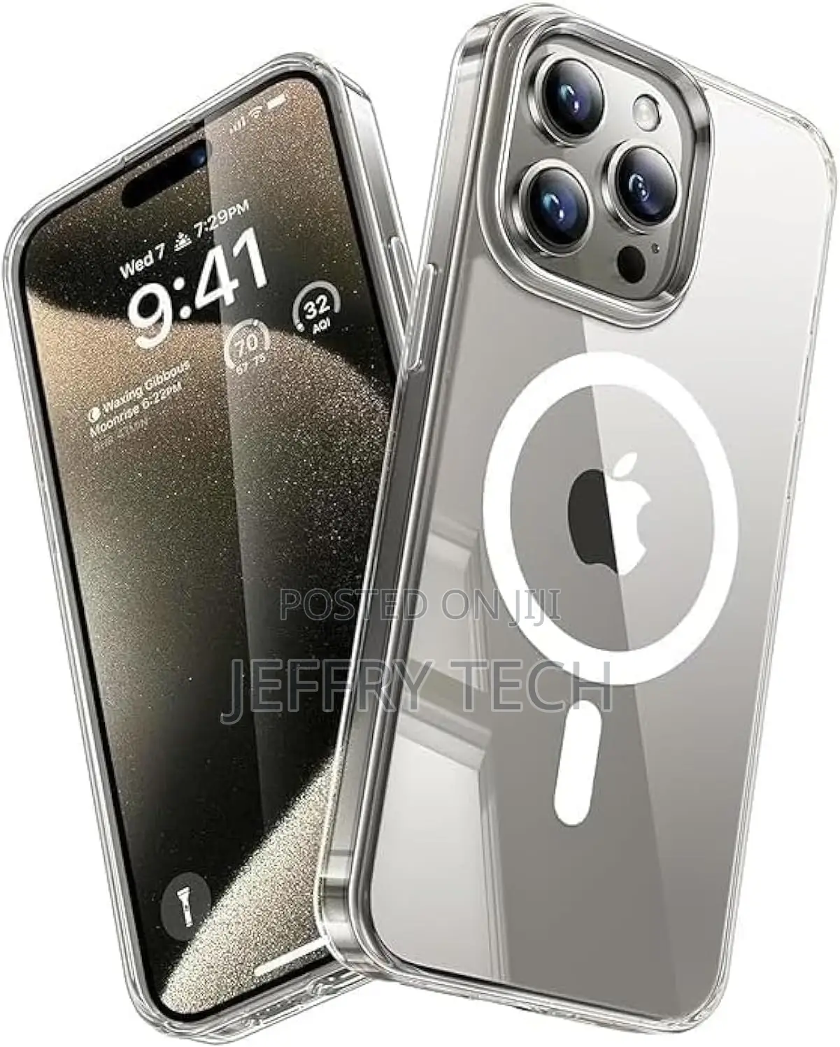 Crystal Clear Case for iPhone 15 Pro Max Full Protection Com
