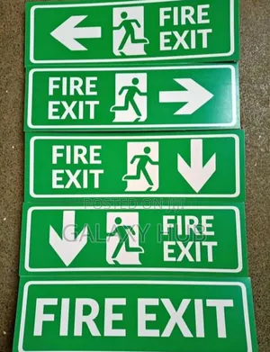 Fire Exit Safety Direction Signs