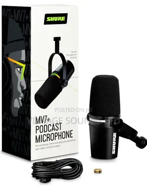 Shure MV7 Podcast Dynamic Microphone BK