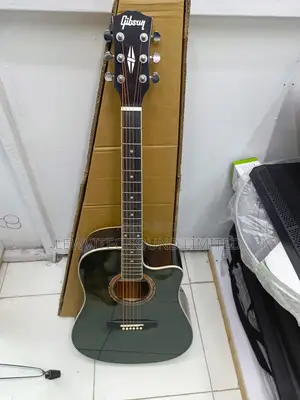 Black Gibson Guitar,