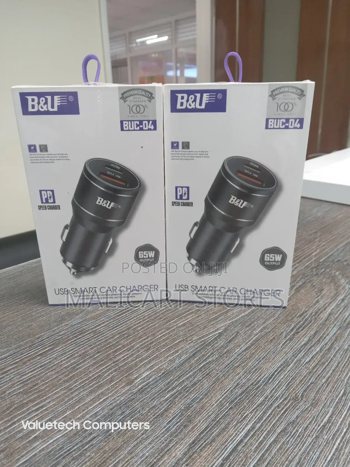 Car Charger With USB and USB-C