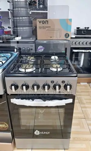 Nunix 50*55cm 4 Gas Burner Gas Oven Free Standing Cooker