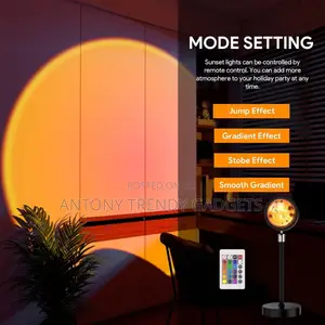 Sunset Lamp Projector: 16-color Led Night Light With Remote