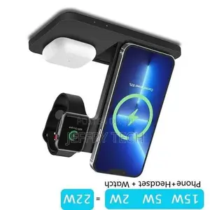 3 in 1 22W Fast Qi Wireless Charger Stand Dock Station