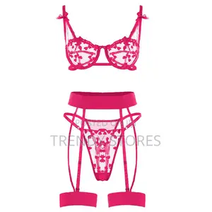 Sexy Lace Mesh Lingerie Set
