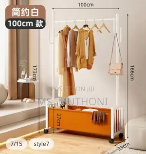 Portable Bedroom Clothes Rack Wheels Nordic Clothing Rack
