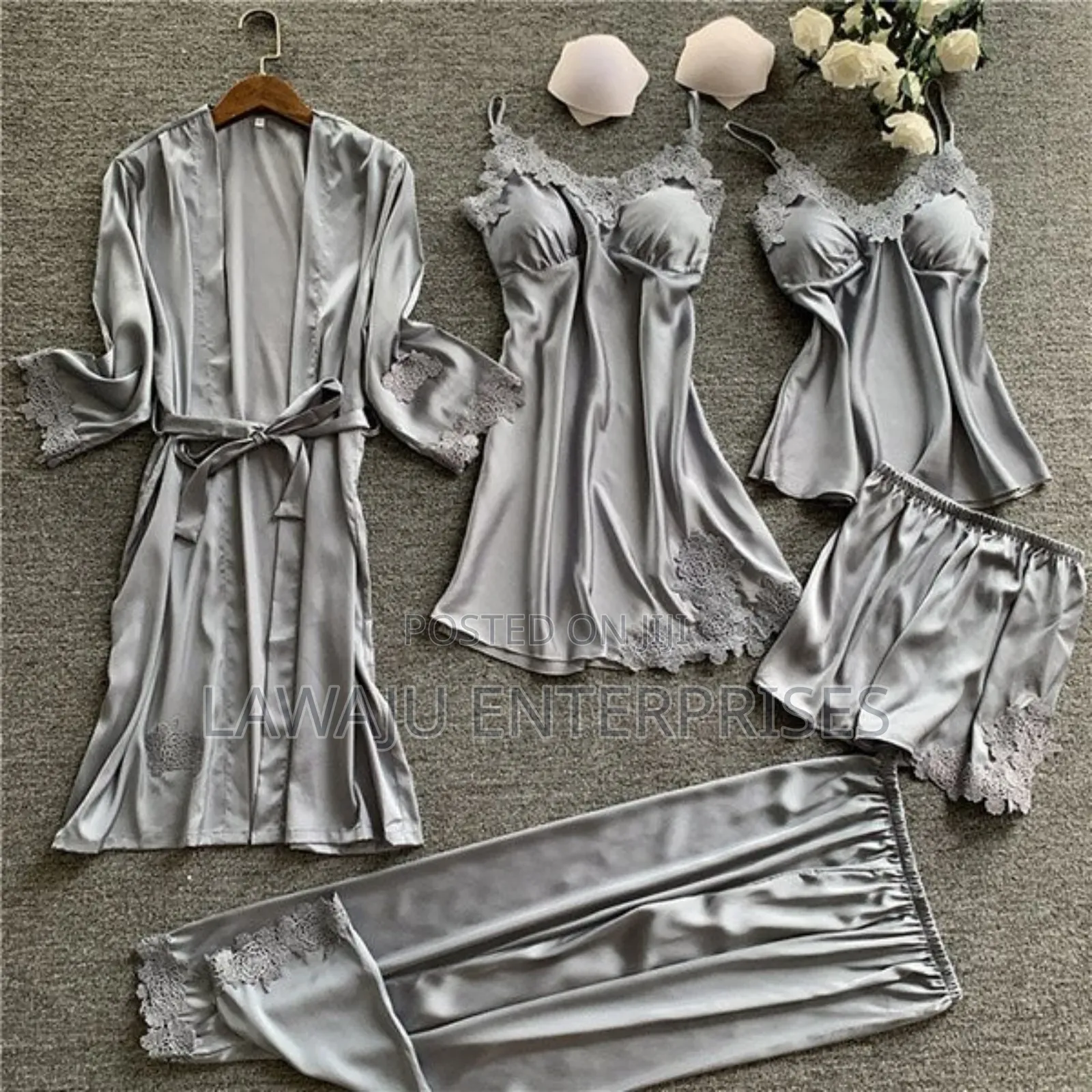 5 in 1 Grey Pajama Set