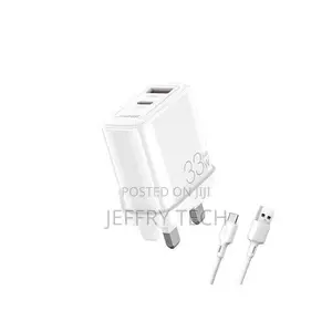 Oraimo 33W Fast Charging Charger Kit-3a Type-C Cable-White