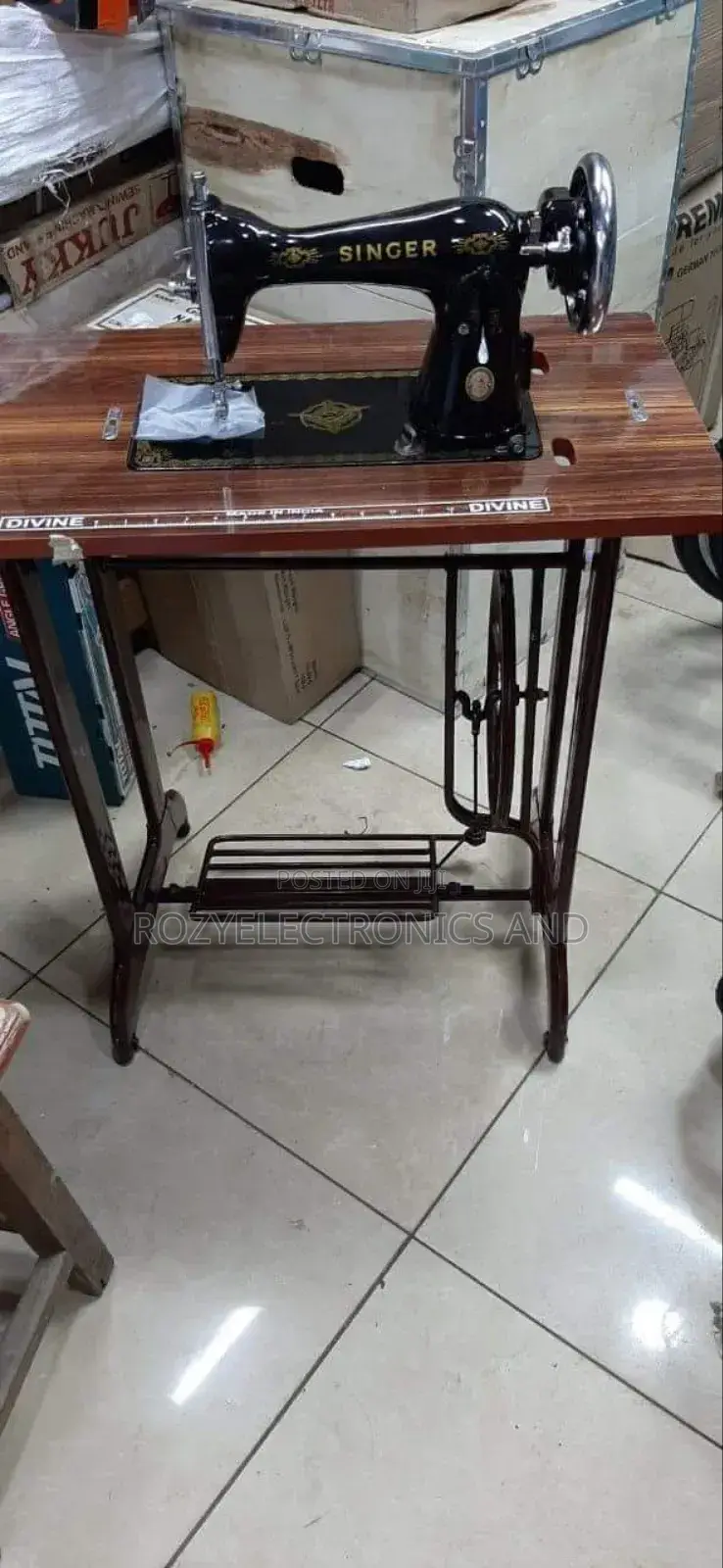 Singer Sewing Machine and Imported Table