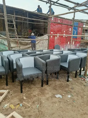 Hotel Chairs or Styling Chairs, Grey and White 