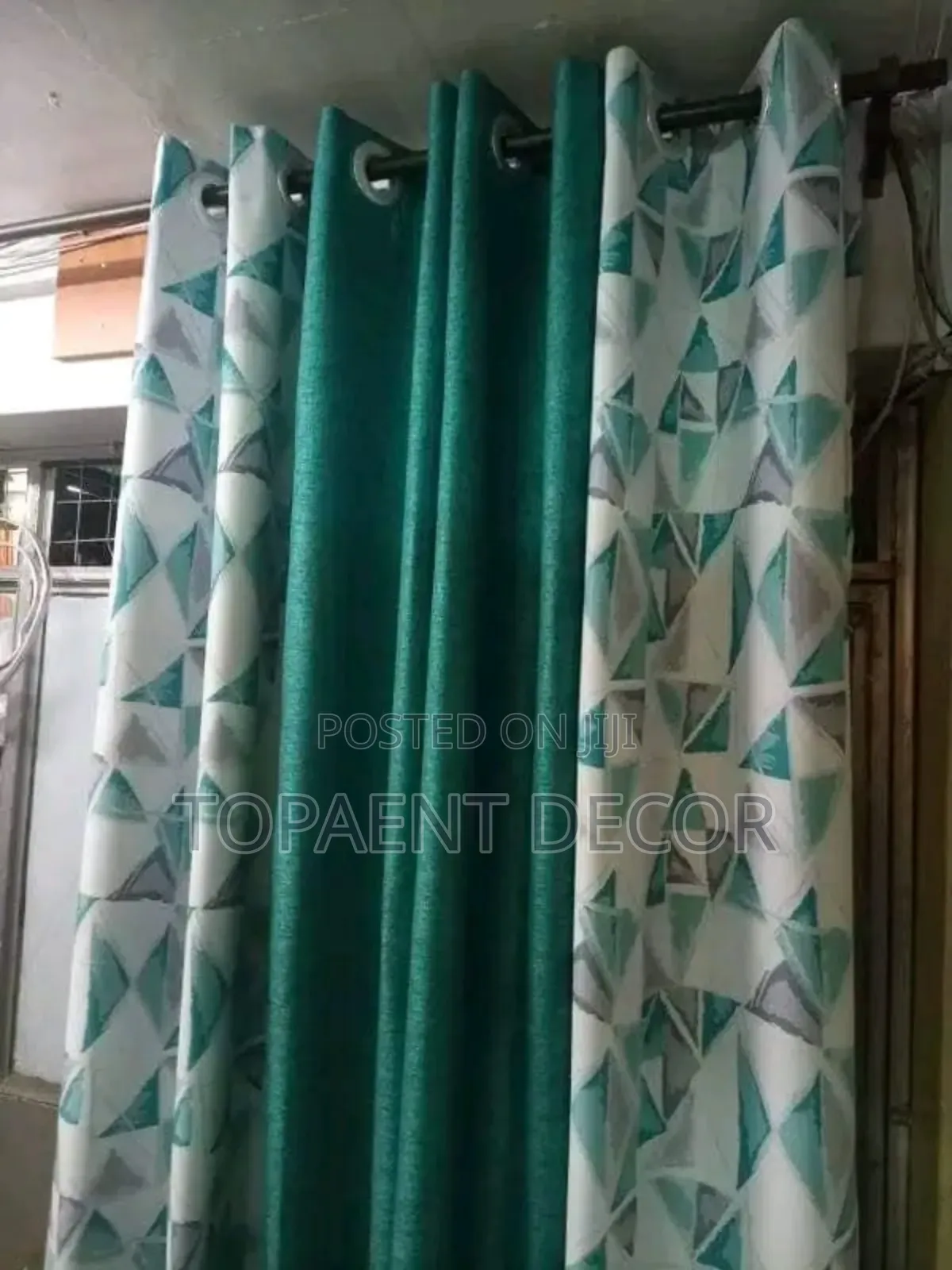 Mix and Match Green Window Curtains
