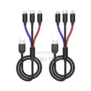 Fast Charging 3 in 1 Type C, Micro USB, Lightning