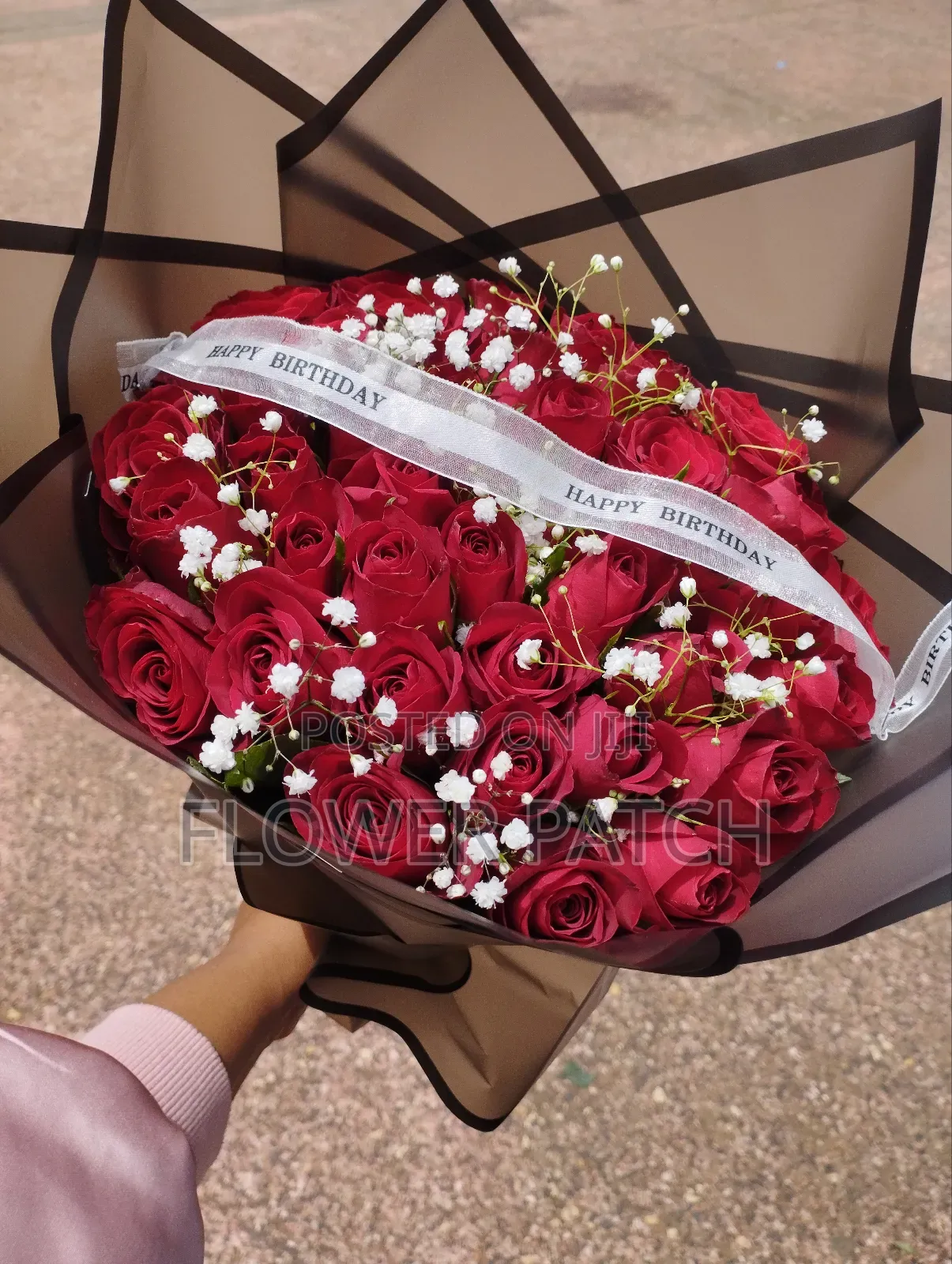 Exclusive Red and White Roses