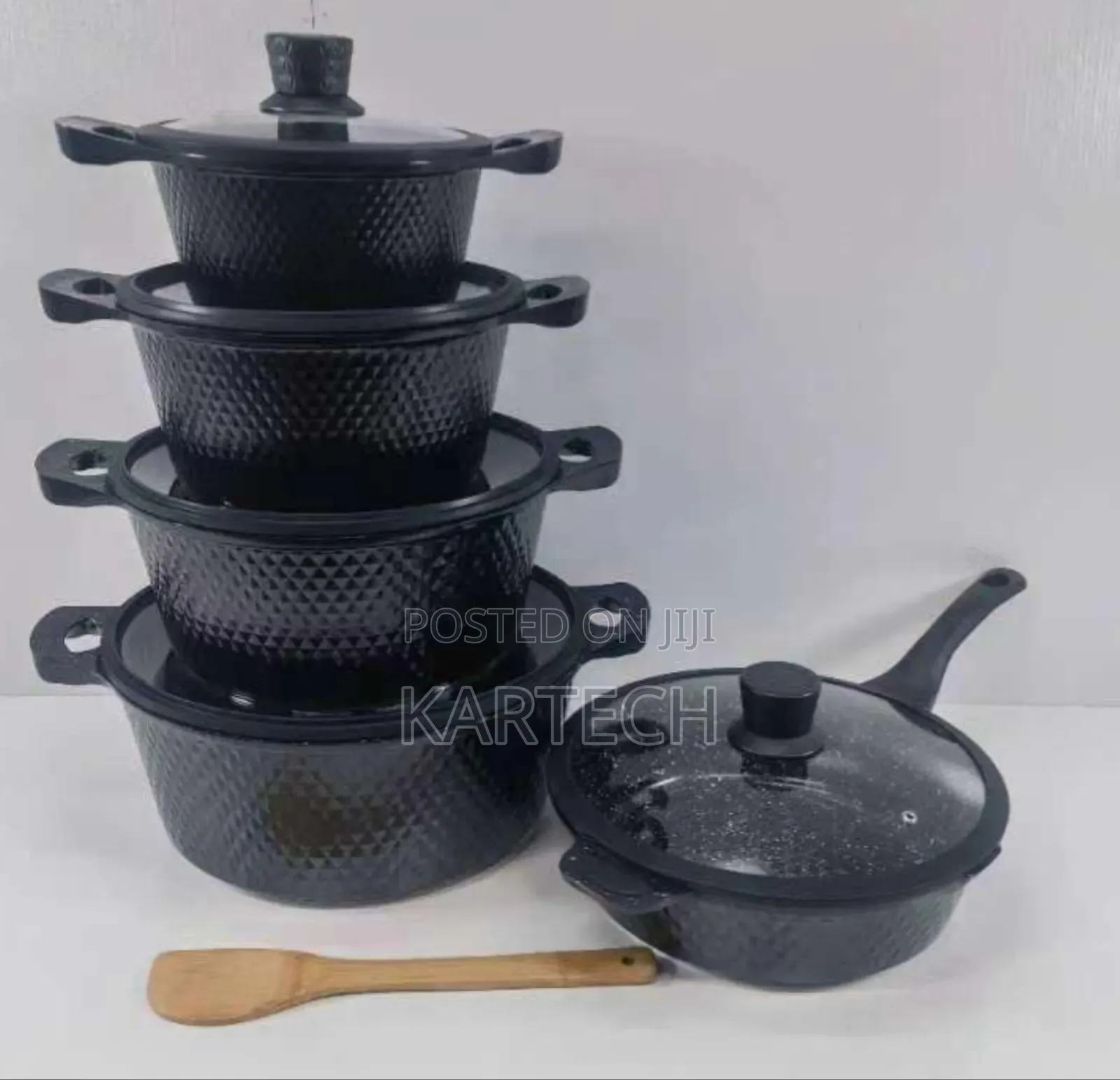 Bosch 11pc Cookware With Silicone Lid Covers -Black