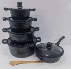 Bosch 11pc Cookware With Silicone Lid Covers -Black