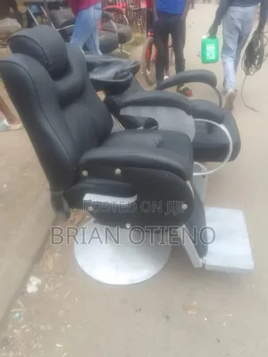 Black and Silver Barber Chairs