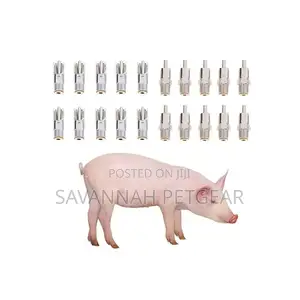 5 Pieces Pig Nipple Drinker Water Automatic Stainless Steel