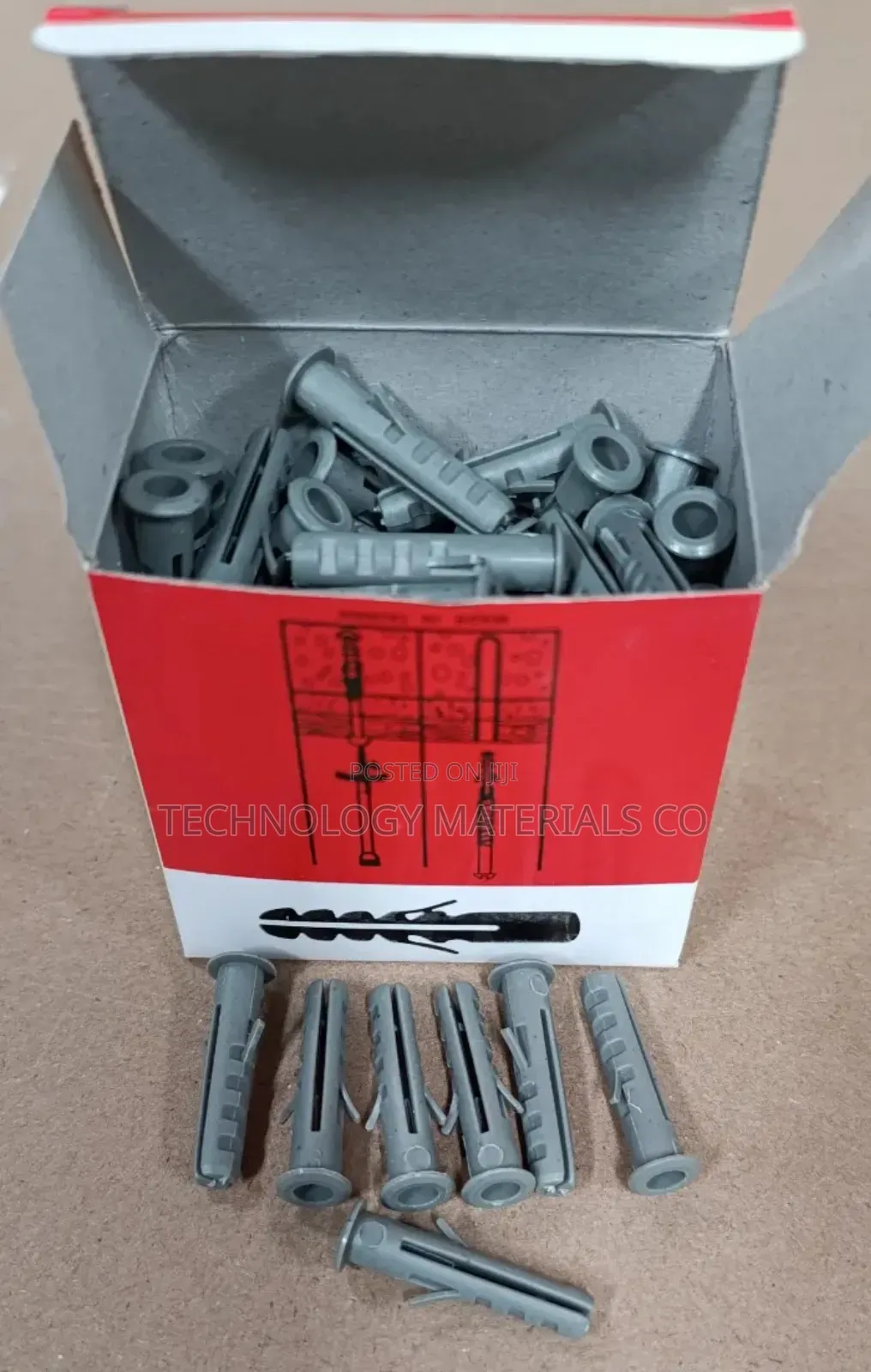 Wall Plug/Anchor (Grey) 100pcs/Box
