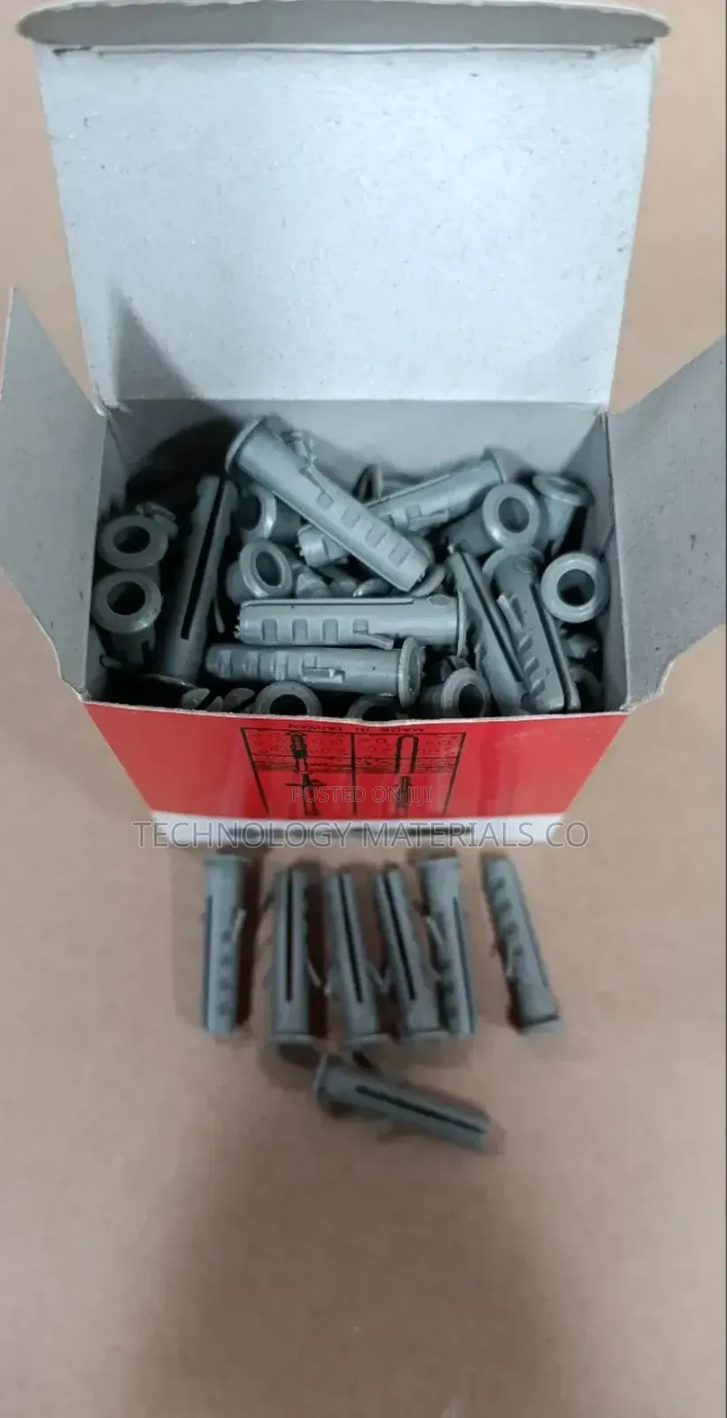 Wall Plug/Anchor (Grey) 100pcs/Box