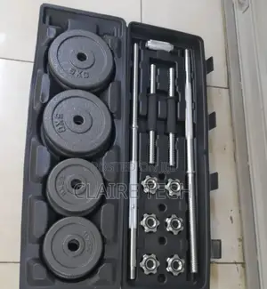 Bodyfit Chrome 50kgs Set Dumbbells/Barbell