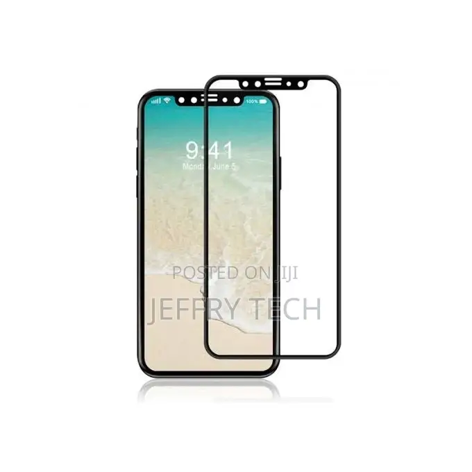 iPhone X MAX Silicone Back Case BLACK+ 5D Screen Guard
