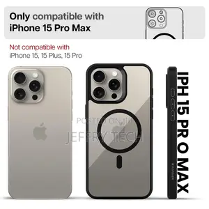 Back Cover Case Compatible With iPhone 15 Pro Max (TPU+PC) (