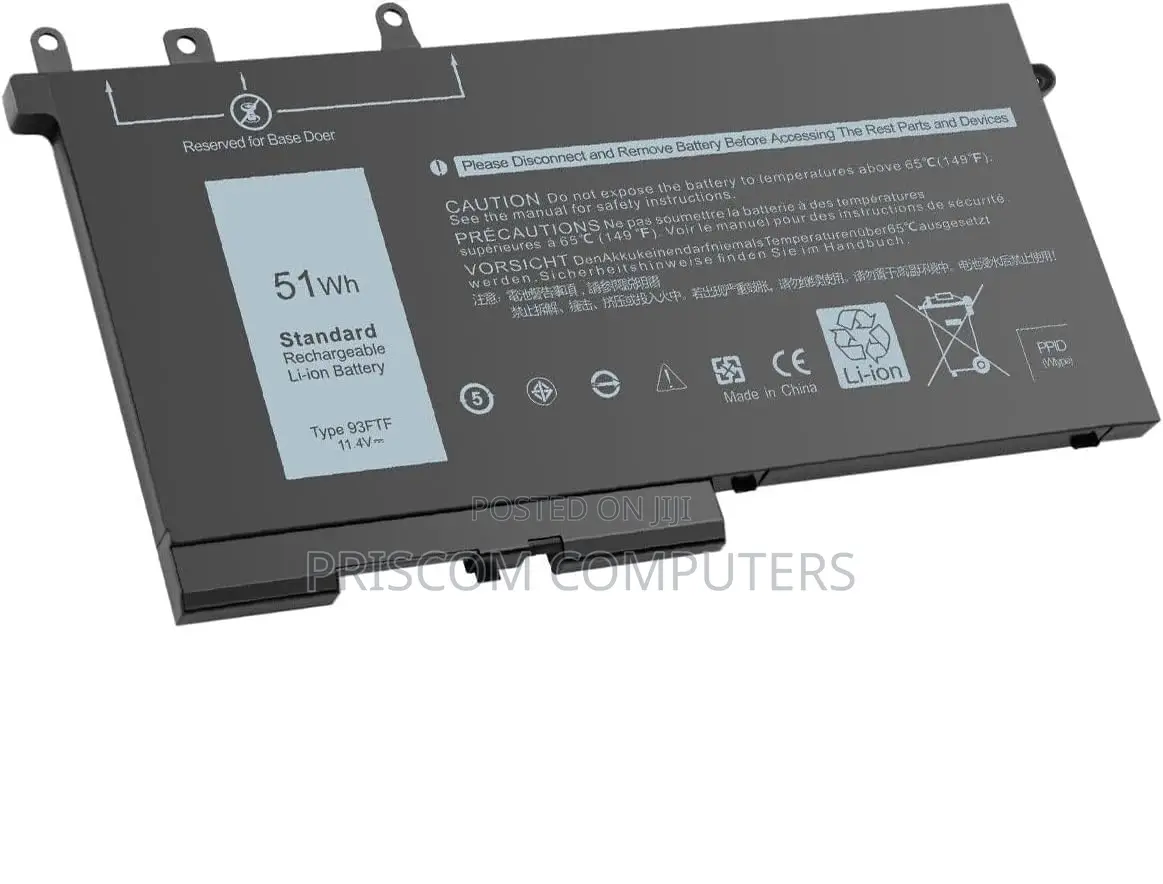 Dell 93ftf Battery for Latitude E5280 E5480 E5580 E5490 E559