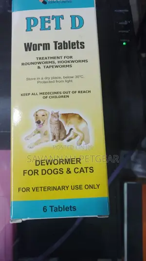 Pet D Worm Tablets for Cats and Dogs - 6 Tablets