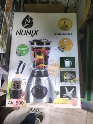 Nunix Ak_500 Glass Jar 2 In 1 Commercial Blender