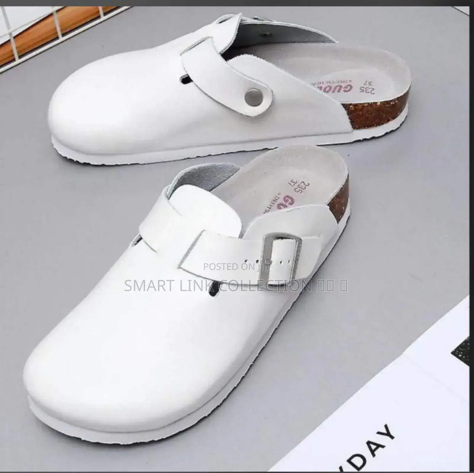 Outland White/Brown Clogs