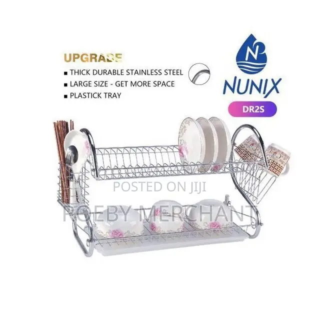 Nunix 2 Layer Stainless Steel Dishrack